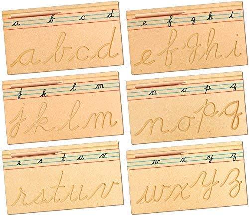 Engraved Alphabet Cursive Learning Board