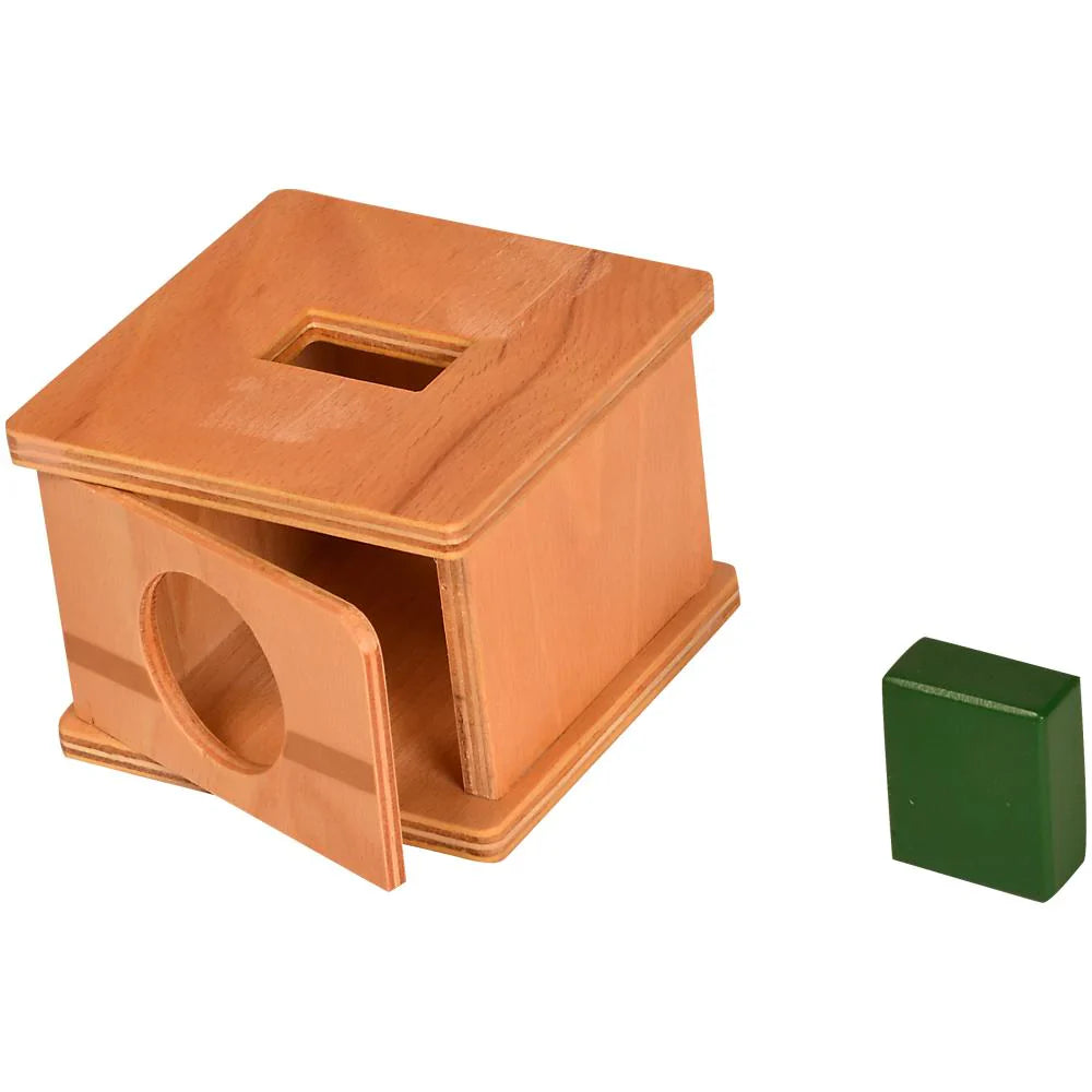 Montessori Imbucare Box With Rectangular Hole Wooden Toy
