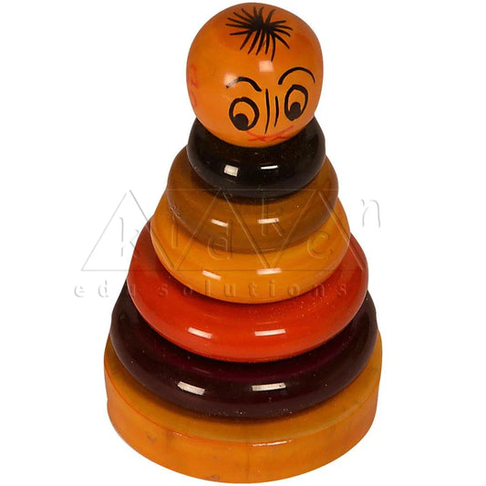 Montessori Toddler Colored 5 Rings Joker Stacker Toy