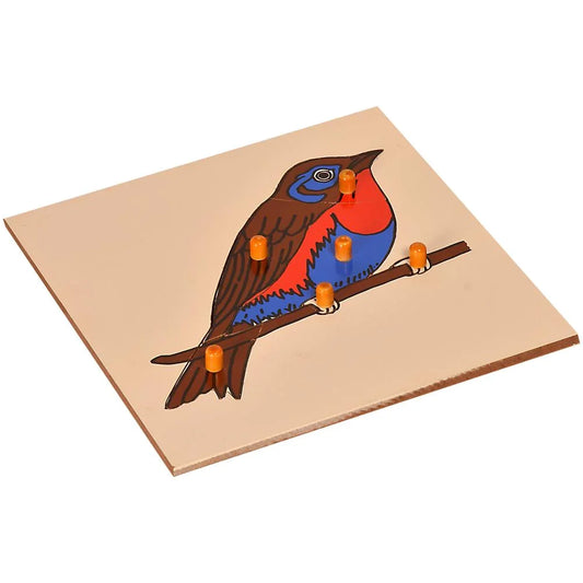 Montessori Wooden Pegged Learning Board - Bird
