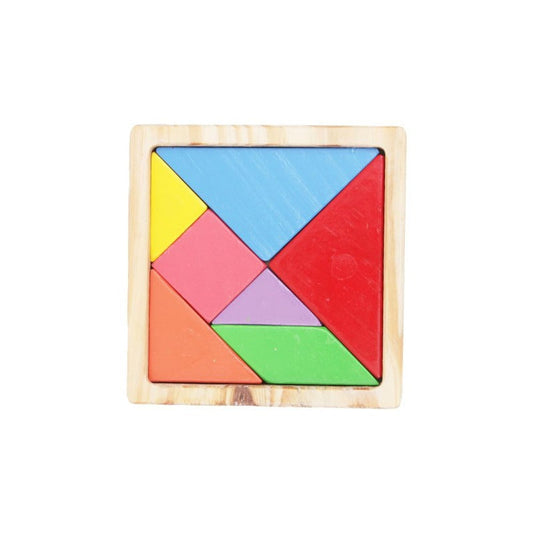 Magnetic Wooden Tangram Puzzle - Set of 7 Pieces