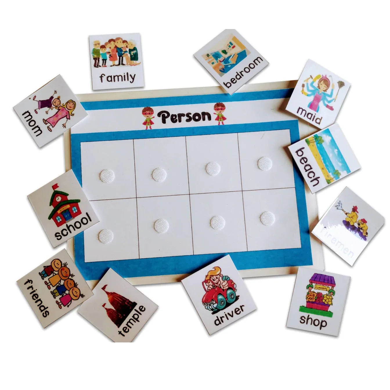 Noun - Person, Place, Animal and Things Sorting Learning Activity Game