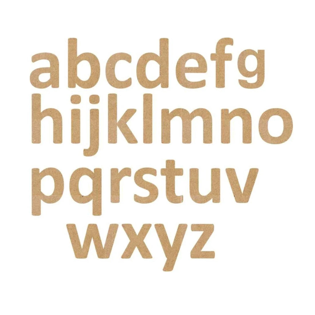 Plain Laser Cut Wooden Lower Case Alphabets