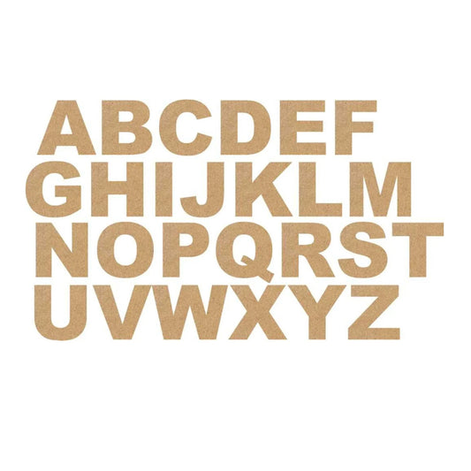 Plain Laser Cut Wooden Upper Case Letters