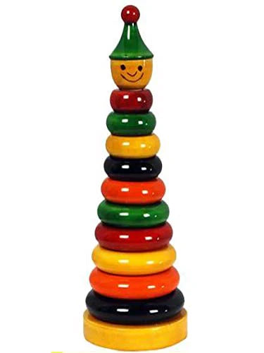 Rainbow Stacking Wooden Ring Tower