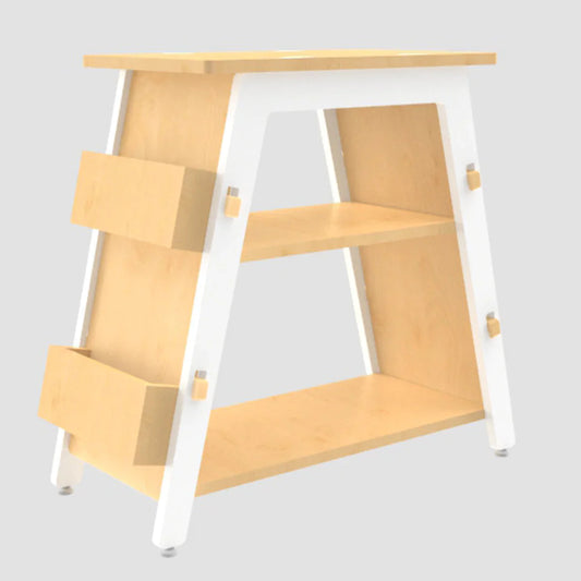 Red Pear Wooden Bookshelf - White