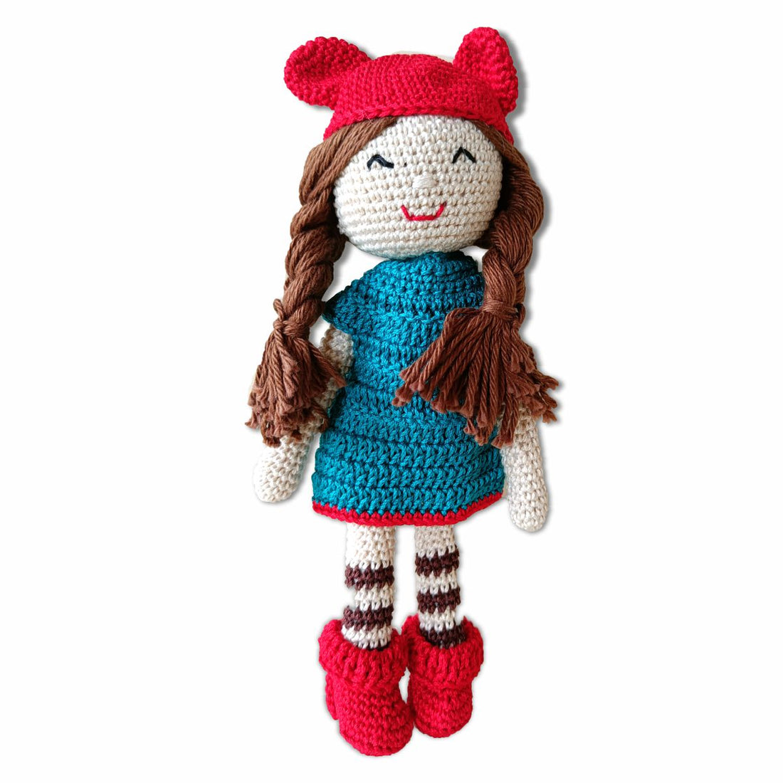 Soft Hand Knitted Cotton Thread Doll for kids