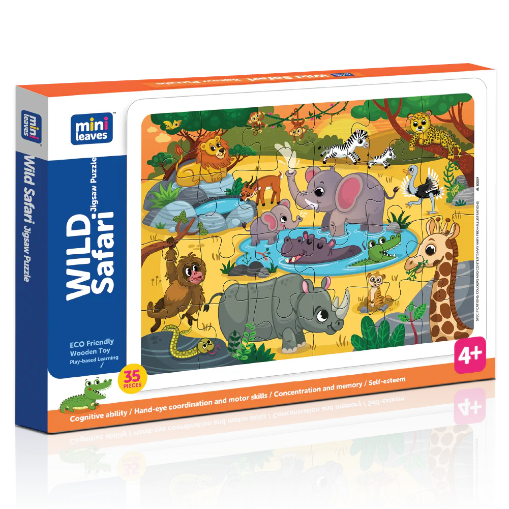 Wild Safari Animal Puzzle Set