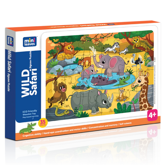 Wild Safari Animal Puzzle Set