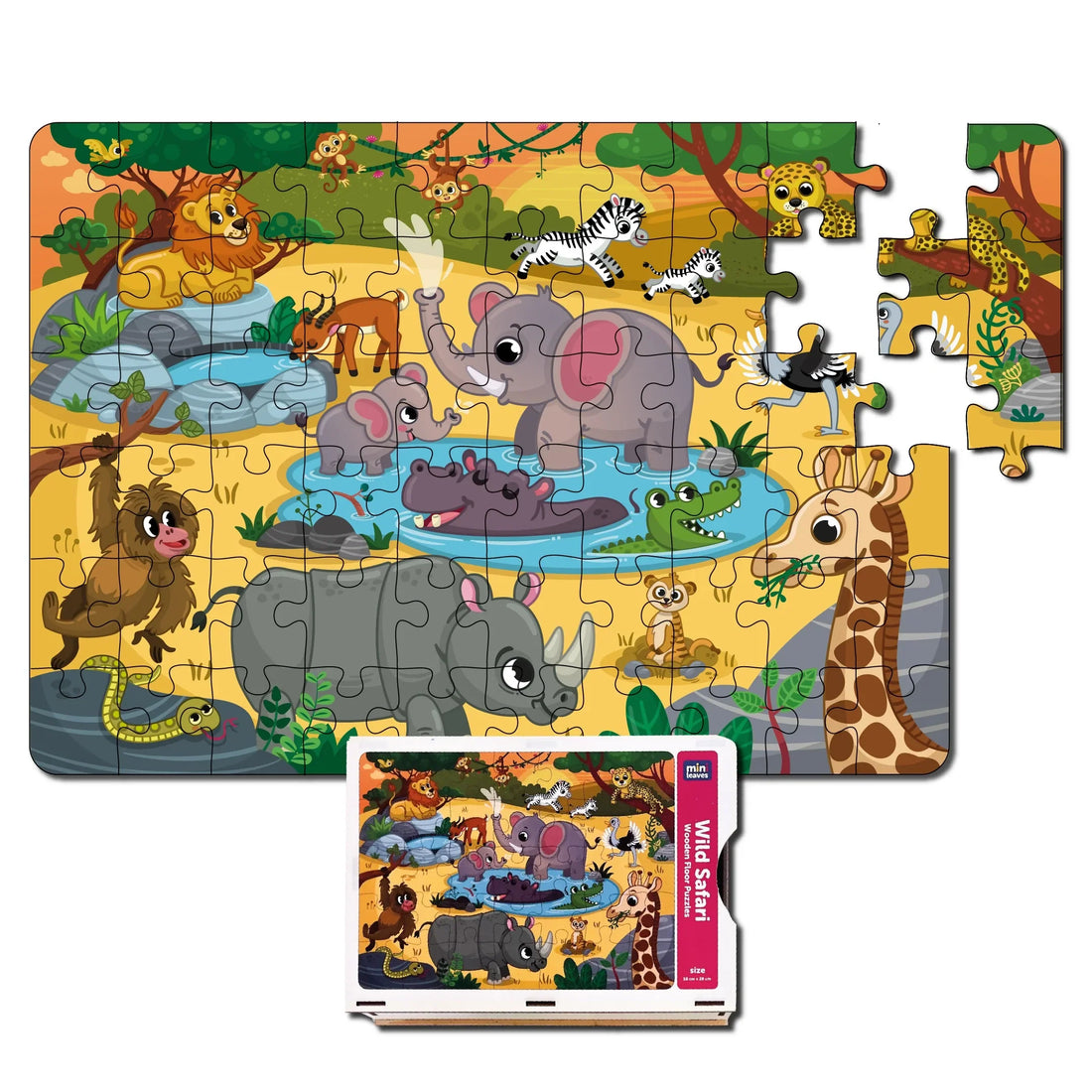 Wild Safari Wooden Puzzle Set 3