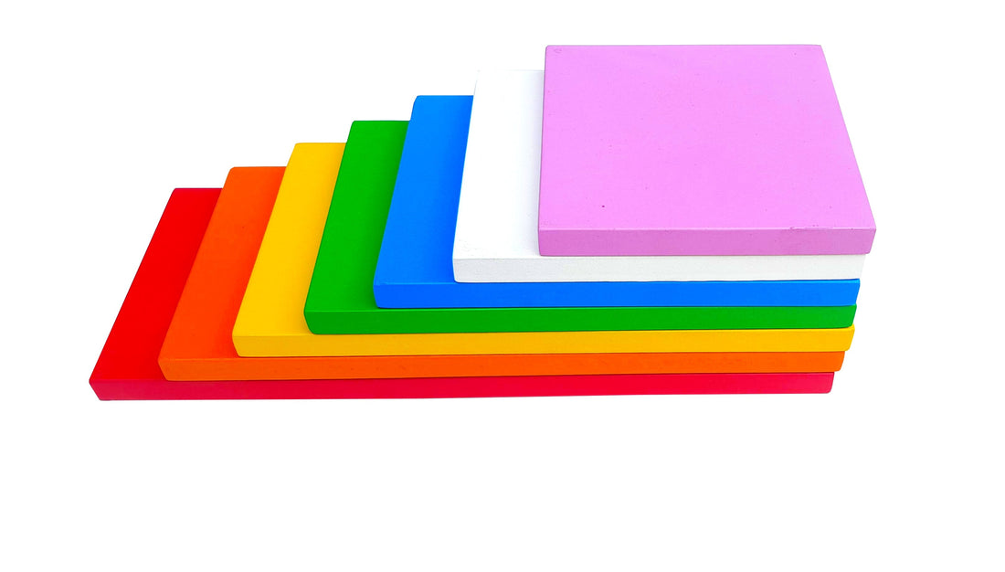 Wooden 10 Pcs Stacking Plates