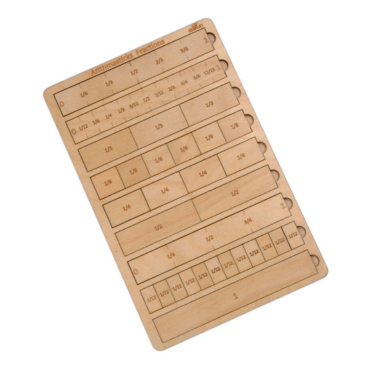 Wooden Arithmastics Fractions Puzzle Board