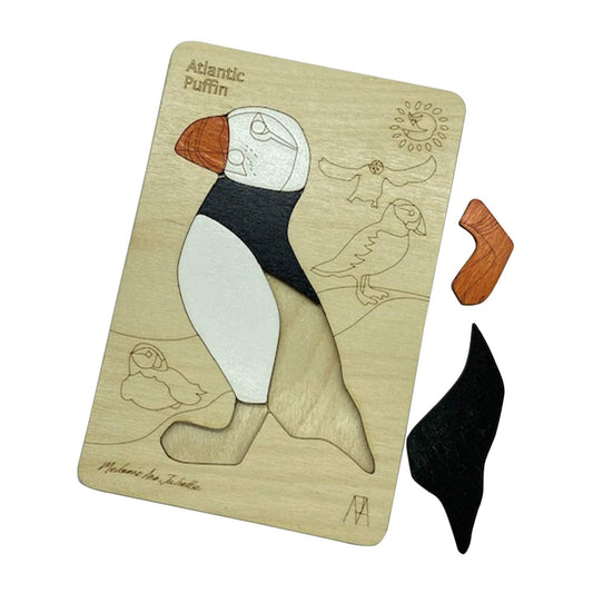 Wooden Atlantic Puffin Puzzle Board