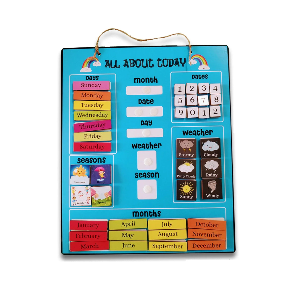 Wooden Calendar Learning Activity Game