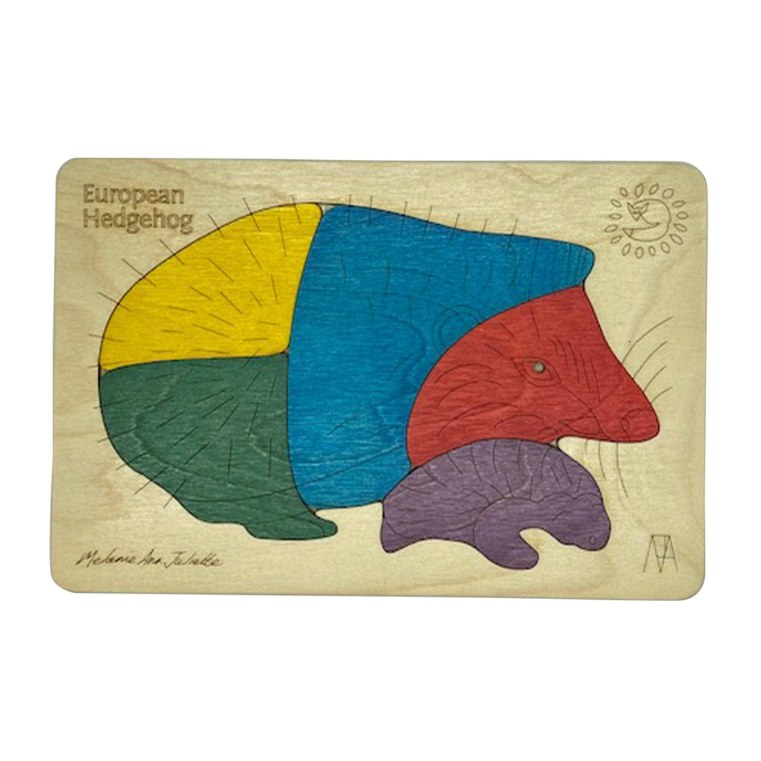 Wooden European Hedgehog Puzzle Board