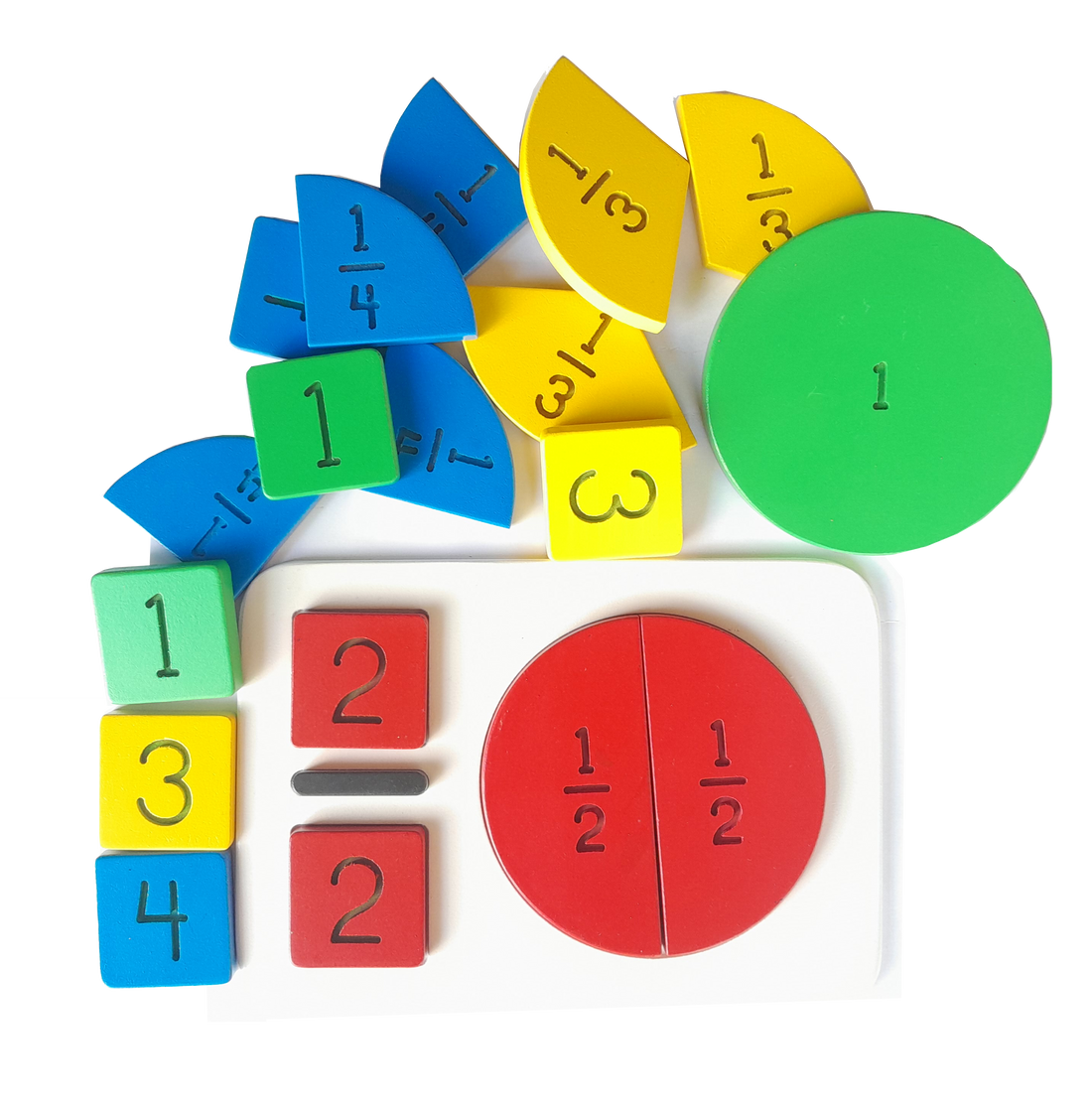 Wooden Fraction of Number Board