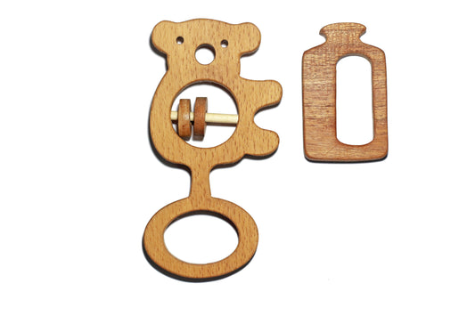 Wooden Jungle Panda Rattle