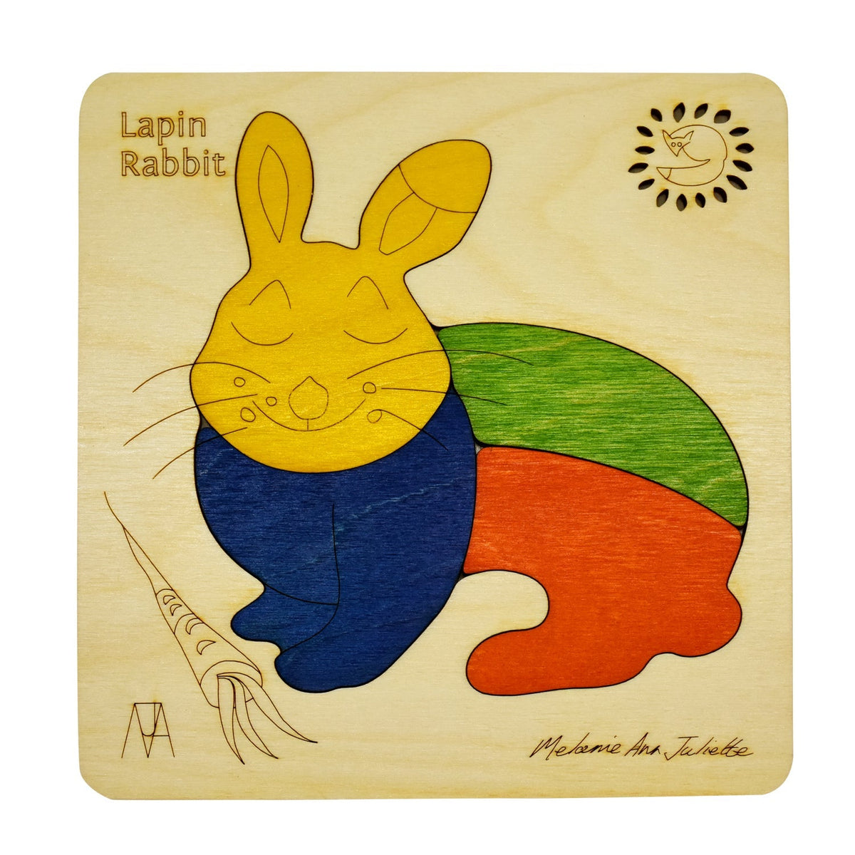 Wooden Lapin Rabbit Puzzle Board