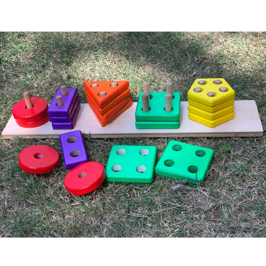 Wooden Math Match Stacker