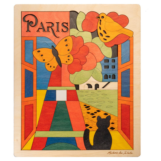 Wooden Paris Puzzle Board