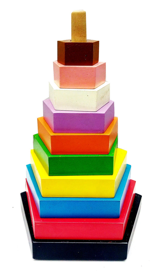 Wooden Pentagonal Stacker