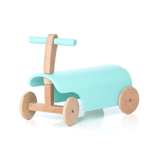 Wooden Push Scooter - Blue