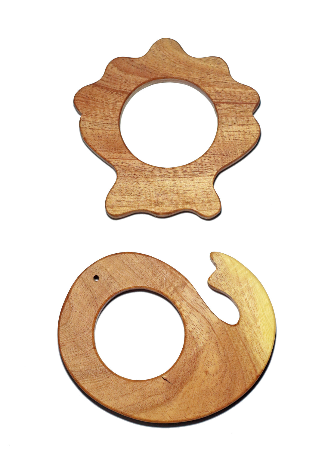 Wooden Sea Shell & Whale Teether