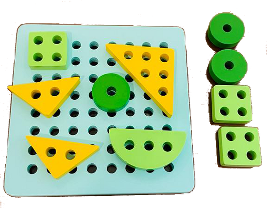 Shapes Threading Wooden Toy - SkilloToys