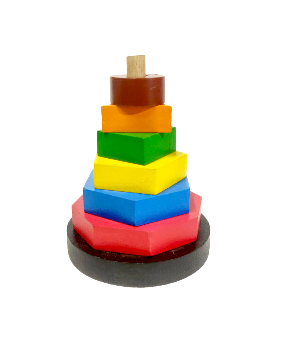 Wooden Small Stacker Multi Color 1