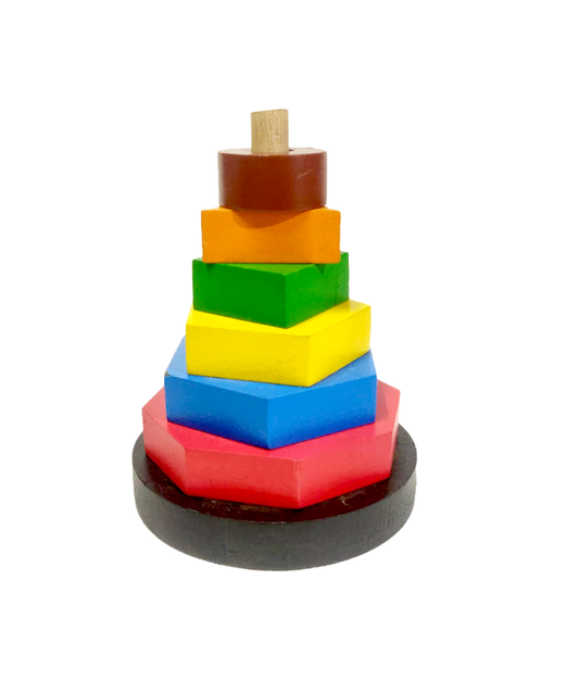 Wooden Small Stacker Multi Color 1