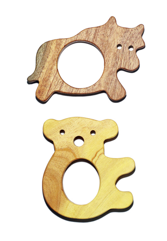 Wooden the Fluffy Teddy Beary Teether