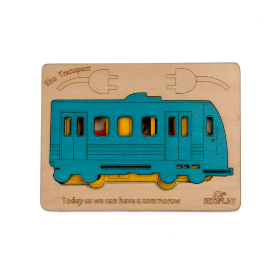 Wooden Transport Puzzle Board
