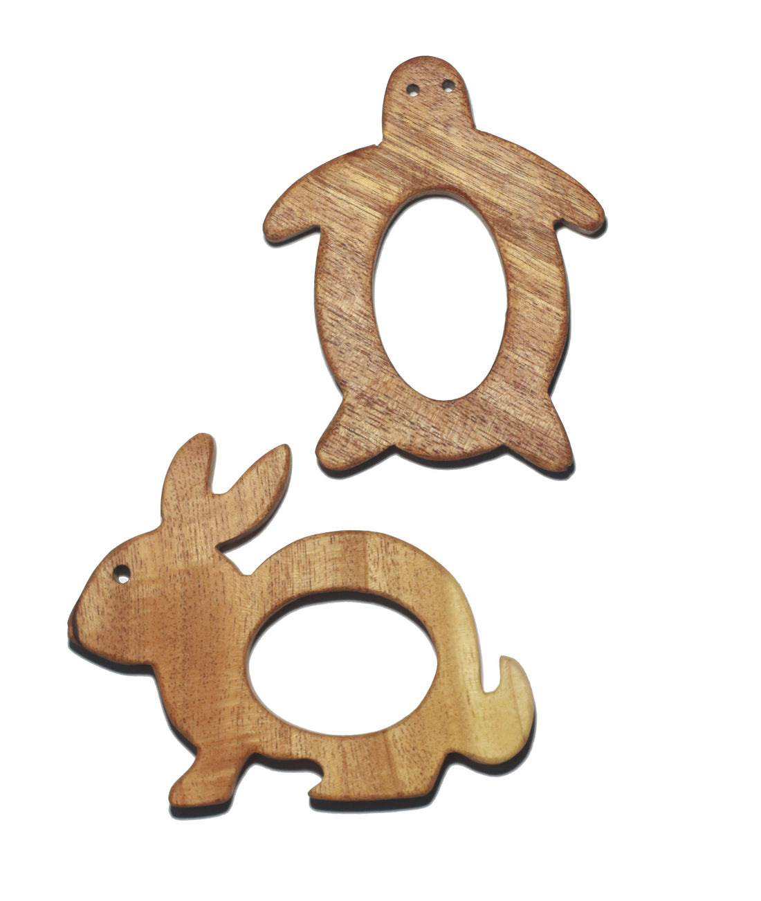 Wooden Turtle Bunny & Rabbit Teether