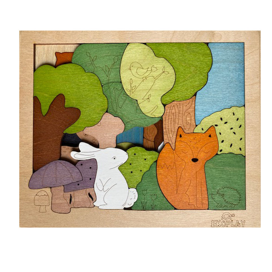 Wooden Woodlands Puzzle Board