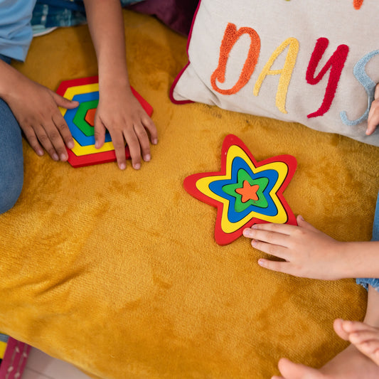 Hexagon Size and Shape Sorter Puzzle