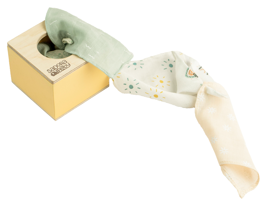 Montessori Wooden Magic Tissue Box for Babies