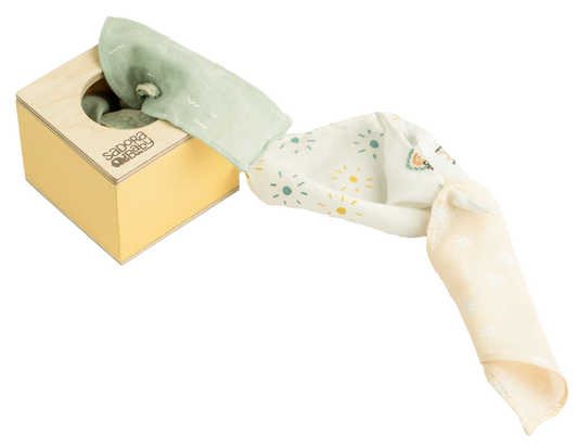 Montessori Wooden Magic Tissue Box for Babies