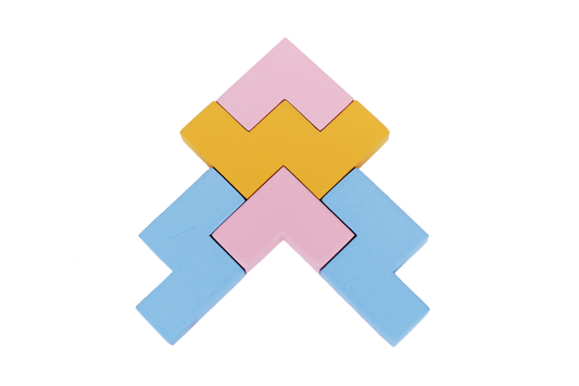 Wooden Circular Tangram