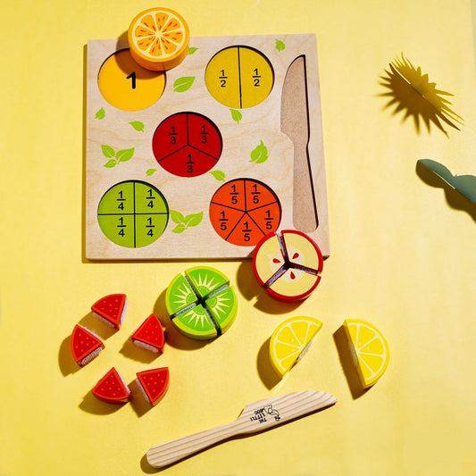 Wooden Fruit Fraction Cut Board