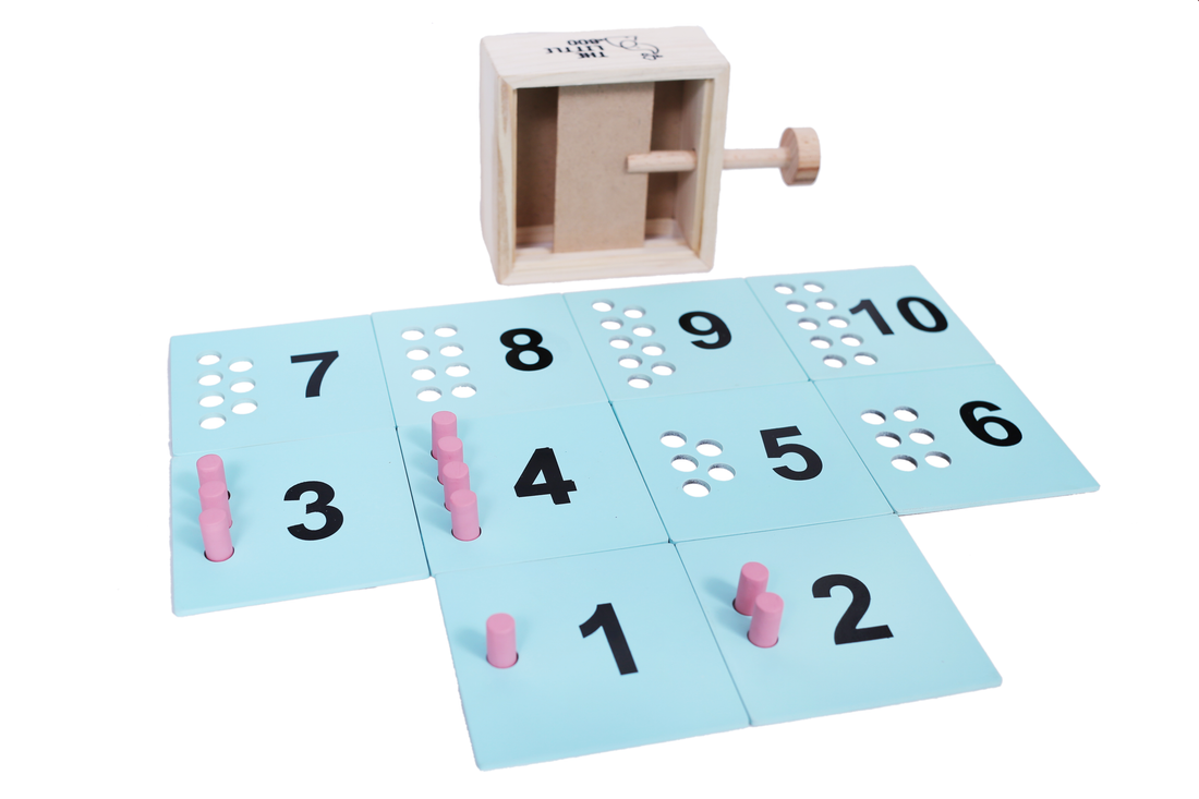 Wooden Number Peg Counter for Kids