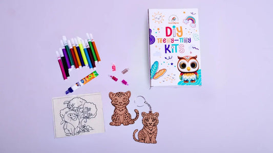 Teeny Tiny DIY Animal Painting Kit for Kids | 3-in-1 Craft Set | Ages 3+