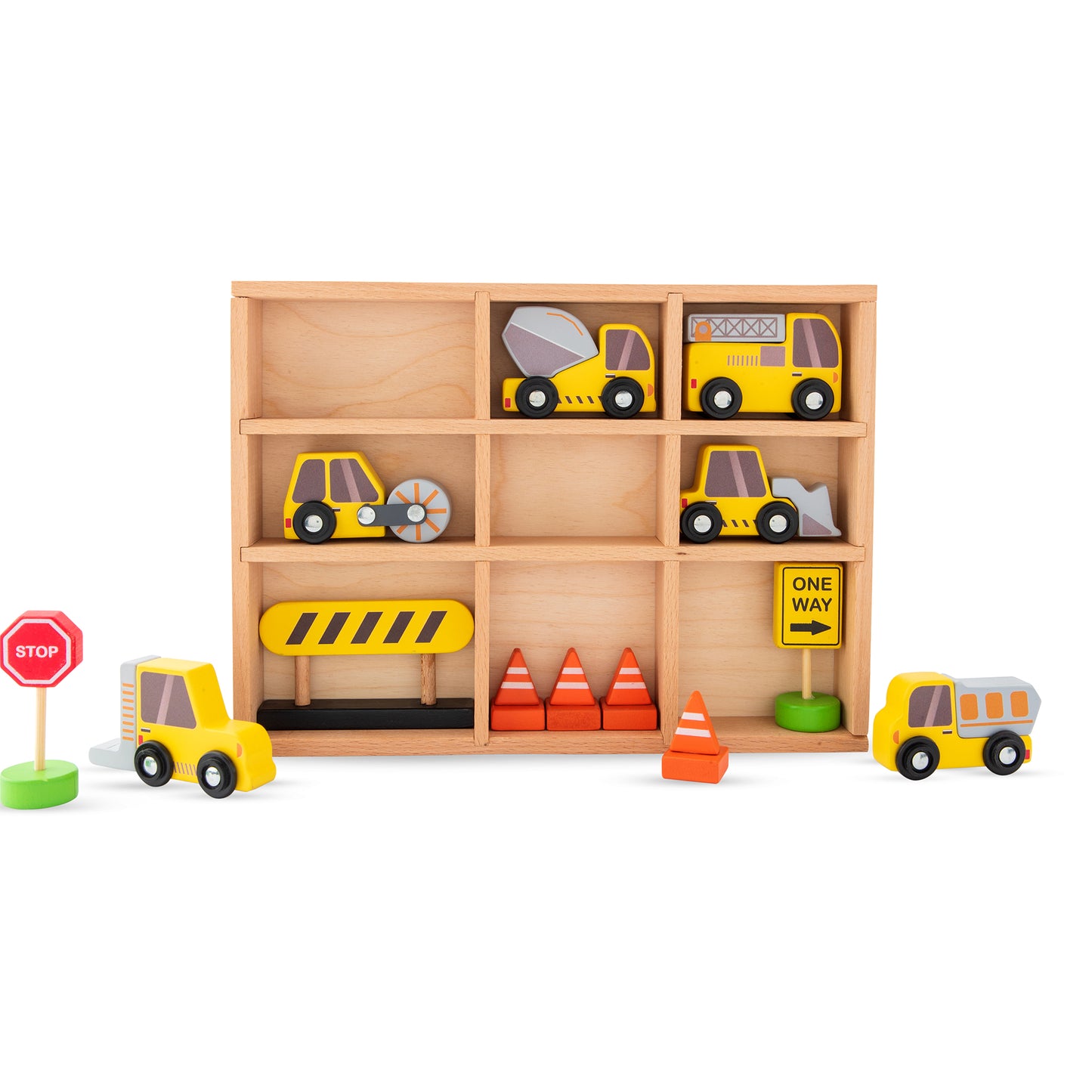 Wooden Construction Vehicles Toy