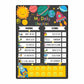 Kids Daily Responsibility Chart Mission Space theme with various chores and smiley cutouts