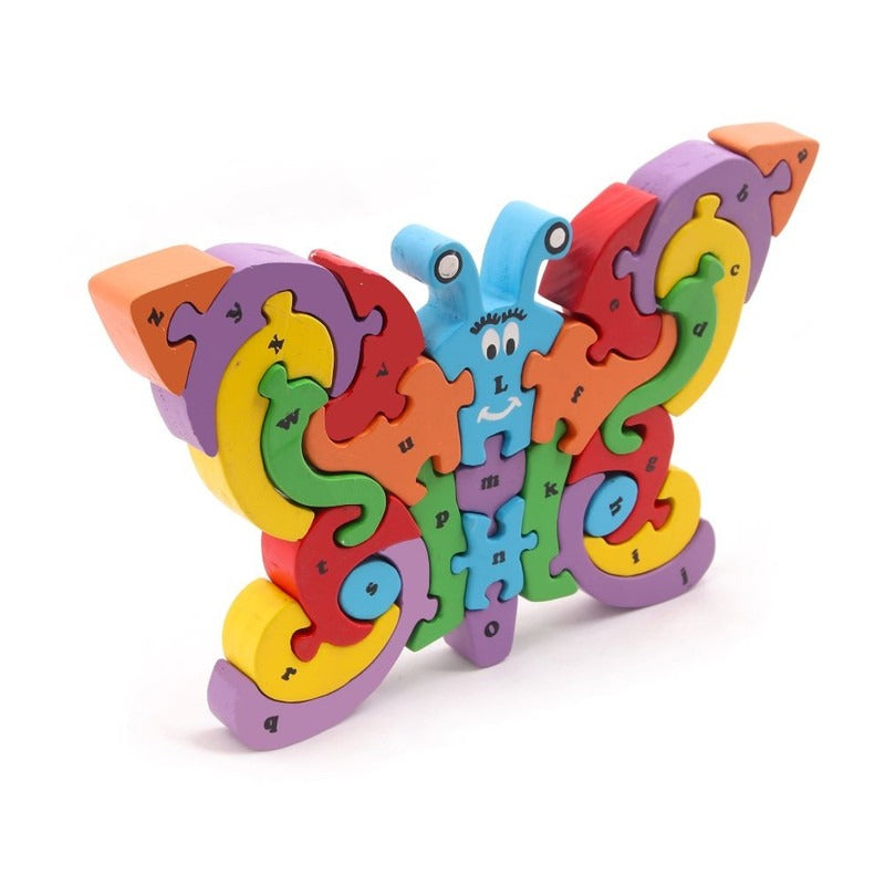 Wooden Butterfly Alphabet Puzzle