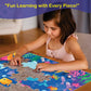 Kids playing with an educational Ocean Friends puzzle on a table, highlighting problem-solving skills