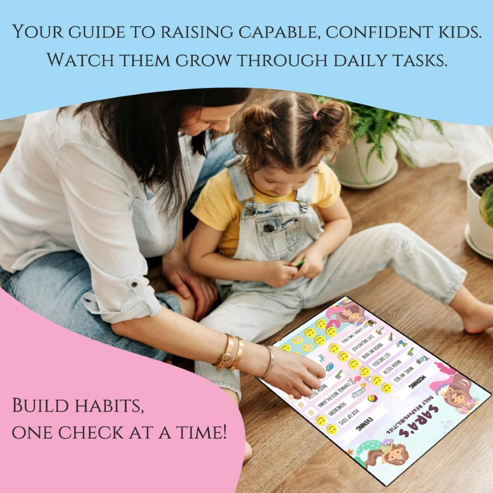 Mermaid Cove themed reward chart featuring bright colors and engaging illustrations