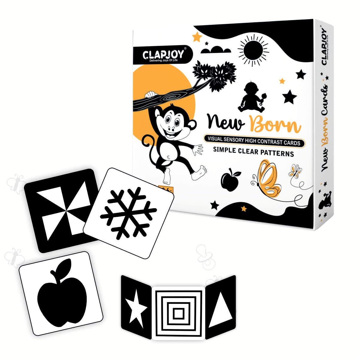 Black and White Flash Cards for New Born Babies