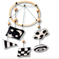 Black and White Geometric Cot Mobile