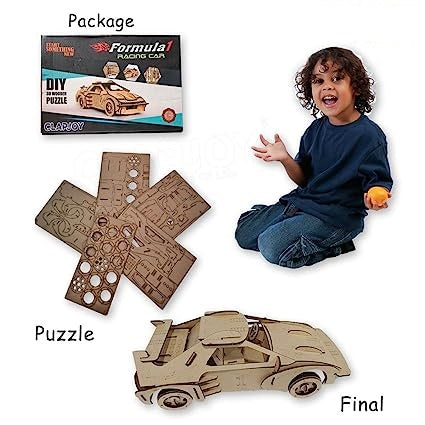 Buy 3D Wooden Puzzle Racing Car - SkilloToys.com