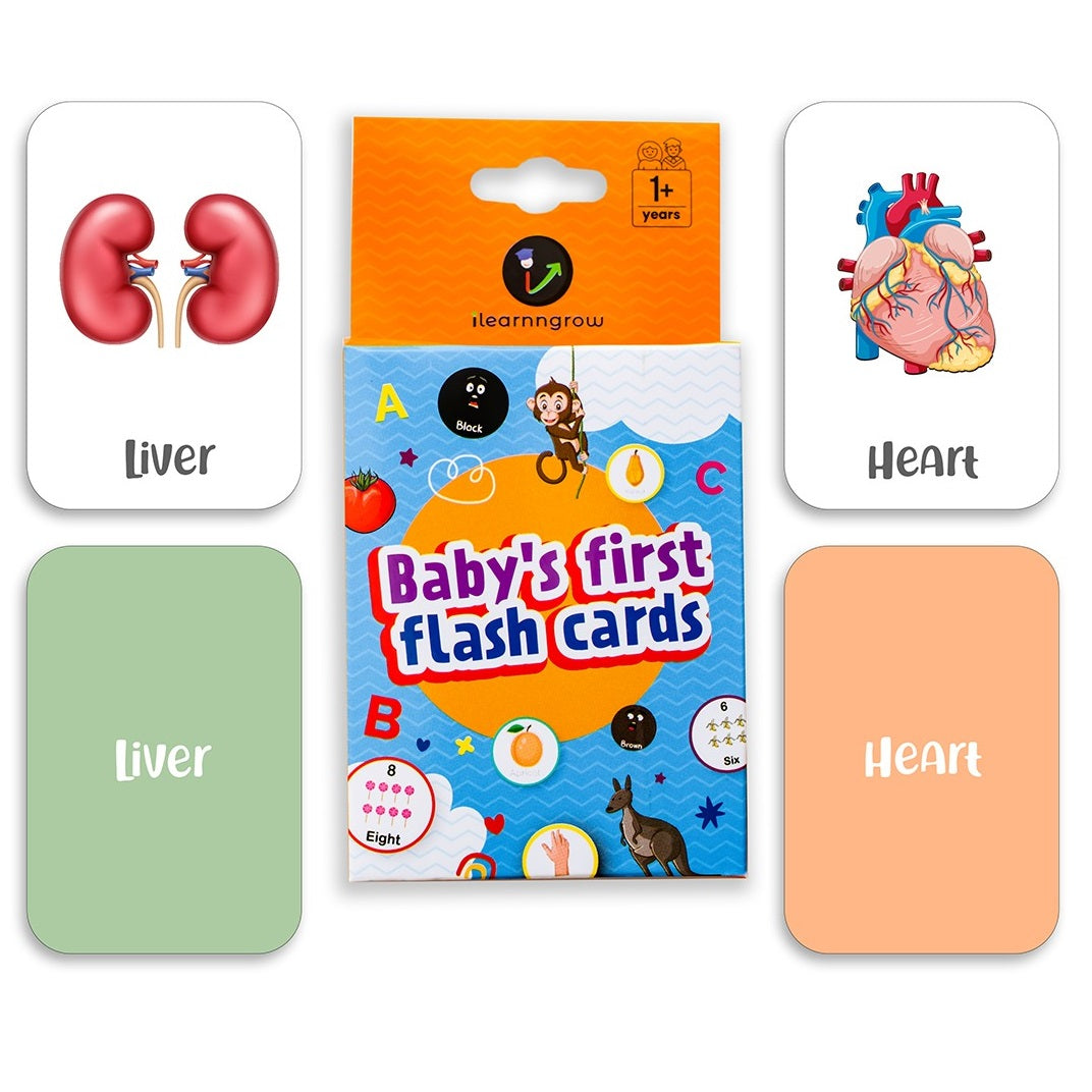 Baby's First Body Parts Flashcards (20 Cards)